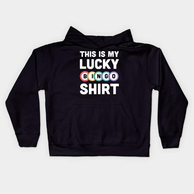 This Is My Lucky Bingo Shirt Kids Hoodie by MeatMan